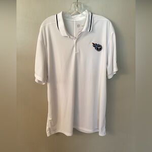 NFL NIKE DRI FIT MENS XL TENNESSEE TITANS WHITE GOLF POLO T SHIRT